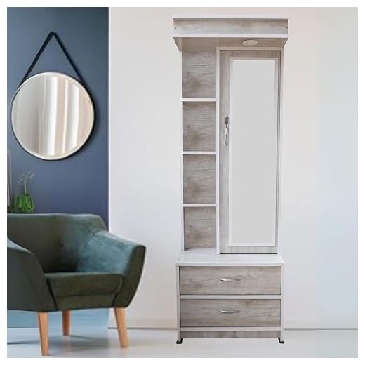 LUXURY DECORATIVE EYE Wooden Assembled Dressing Table for Bedroom with Mirror Led Light and Shelves, Multipurpose Almira (White)