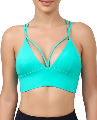 Image of MotoRun Bralettes for Women, Strappy Sports Bra Push up Bralette Sexy Bras Rave Top