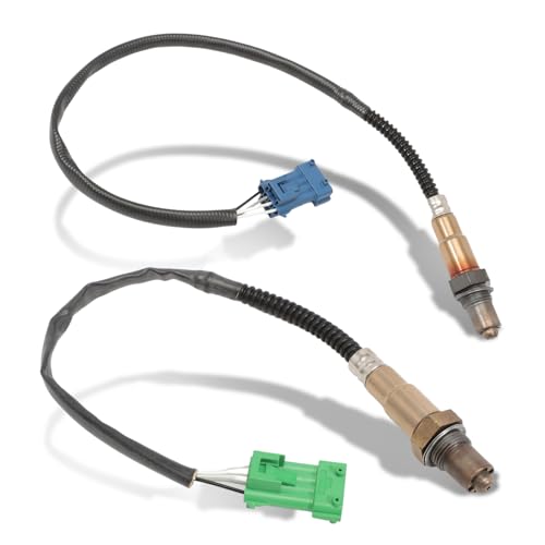 Anlseiod 2 x Sonda Lambda para Peugeot 206 207 208 3008 306 308 406 407 508 5008 1007 PARTNER Citroen BERLINGO C2 C3 C4 C6 DS3 SAXO XSARA 96359782 sensor oxígeno Número de conexiones: 4 pines