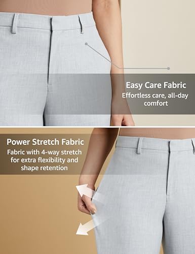 Image of Symbol Premium Women's Wide Leg 4-Way Stretch Formal Trousers | Flexi-Waist | Waistband Gripper | Desk-to-Dinner (Available in Plus Sizes)