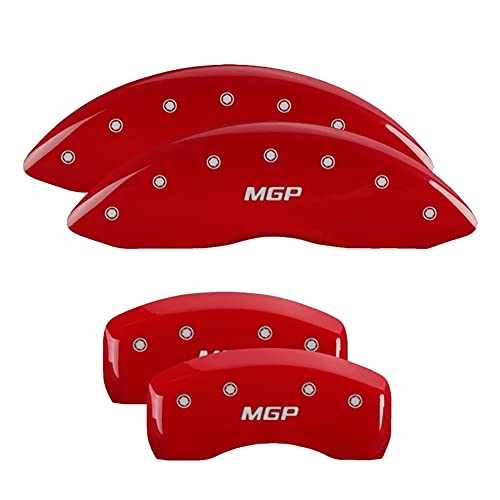 Image of MGP Brake Caliper Covers 2018+ Honda Accord | Requires 17 inch+ Wheels, Red Powder-Coated Aluminum, 4 PCS Front and Rear,Honda Engraving