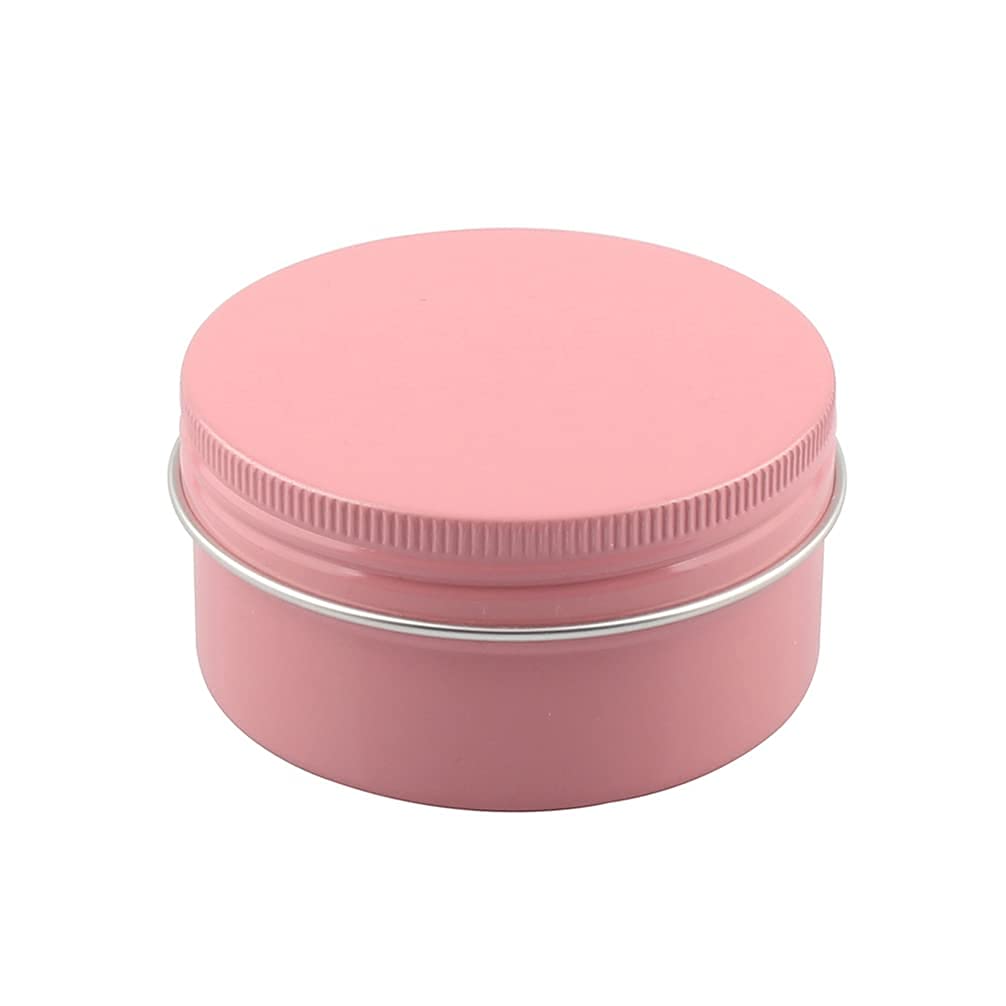 2 Stück Nachfüllbare Glasdosen 50 Ml Mit Schraubdeckel – Rosa Glas, Schwarzer Deckel, Innen Gepolstert