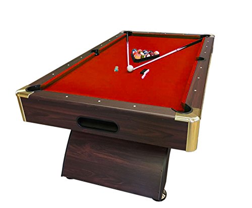 Billardtisch 8 ft Billard Billard-Spiel Messung 220 x 110 cm Neue rot Caesar Verpackt verfügbar rot – Bild 4