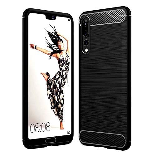 Image of Hybrid Carbon Fiber Back Case for Huawei P20 Pro (Black)