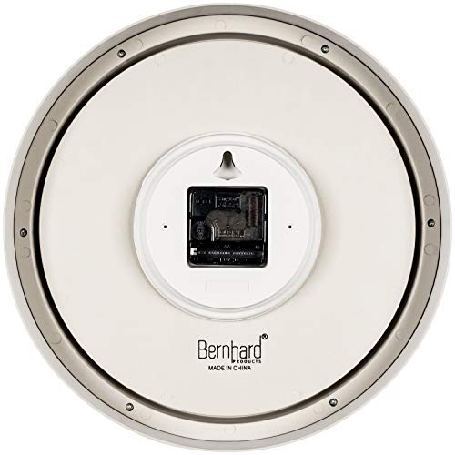 Bernhard Products Blue Wall Clock 12.5 Inch Silent Non-Ticking Modern Stylish Quartz Clocks for Home Kitchen Office Bedroom Boy's Room Nursery Kids School Classroom Battery Operated Easy to Read