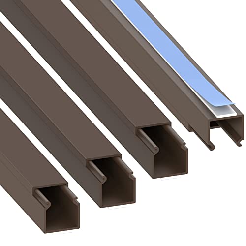 Cablecoach L1515BR4 - Goulotte autocollante - 15 x 15 mm - 4 m (1 m de Longueur x 4) - Marron