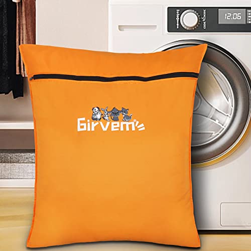Pet Laundry Bag To Stops Pet Hair Blocking The Washing Machine Pet Laundry Helper For Guinea Pigs, Rabbits, Small Animal Fleece Bedding, Midwest Cage Liners, C&C Cage Liners, And More, Orange #TOP4