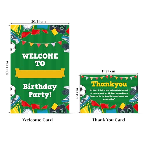 Image of Just Party Football Theme Party Decoration - 37 pcs Happy Birthday Decoration Kit for Kids | Soccer Theme Birthday Decoration Items for Boys & Girls | Includes Banners, Props, Cake Topper