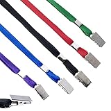 Specialist ID 10 Pack - Premium Lanyards with Bulldog Clip - Heavy Duty 3/8' Neck Strap I'd Badge Holder w/Metal Alligator Clip for Slot Hole Name Badges - Secure Non-Breakaway (Assorted Colors)