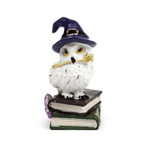Puckator Wise Old Magical Owl on Spell Books, Cute Room Decor, Aesthetic Feng Shui Meditation Accessories, Garden Ornaments - Image 4