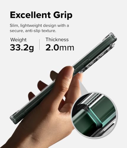 Image of Ringke Fusion for Samsung Galaxy Z Fold 8 Ultra Case Back Cover | Clear Transparent, Shockproof, Air Pocket, Hard Back, Flexible TPU Bumper, Precise Cutouts, Original Form