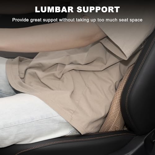 Image of Livtribe Car Seat Cushion - Memory Foam Car Seat Pad - Sciatica & Lower Back Pain Relief - Car Seat Cushions for Driving - Road Trip Essentials for Drivers(Beige)