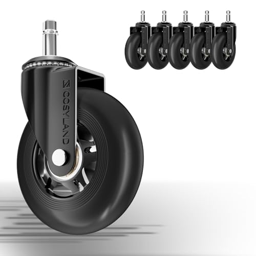 COSYLAND Bürostuhl Rollen 5er-Set 11x22 mm, Gummirollen für...