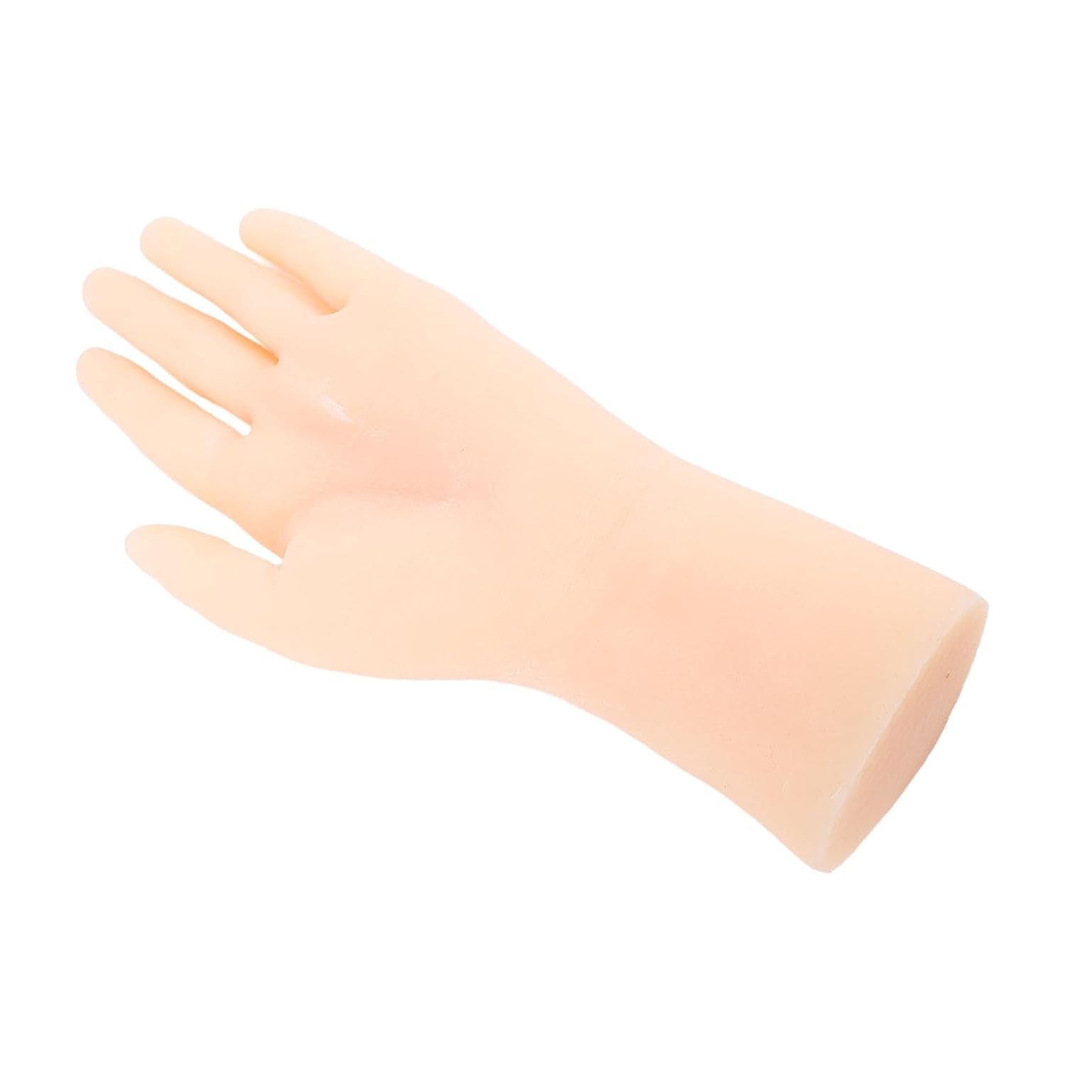 Zerodis Silicone Hand Model Lifelike Flexible Female Mannequin Hand for Nail Art Practice Display with Bendable Reusable Fingers (Left)