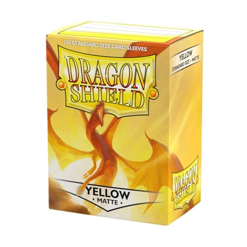 Image of Dragon Shield Matte Yellow Standard Size 100 ct Card Sleeves Individual Pack