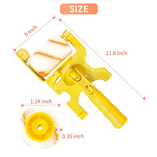 Paint Edger Combo Kit,Clean-Cut Paint Edger Roller Brush,Paint Brushes Safe Tool for Home Room Wall Ceilings DIY Indoor and Outdoor Painting - Thumbnail 5