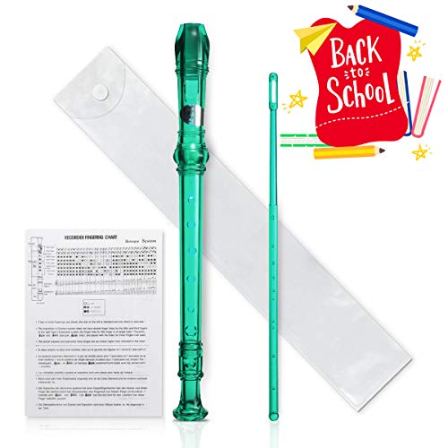 KINGSO 8-Hole Soprano Descant Recorder With Cleaning Rod + Case Bag Music Instrument
