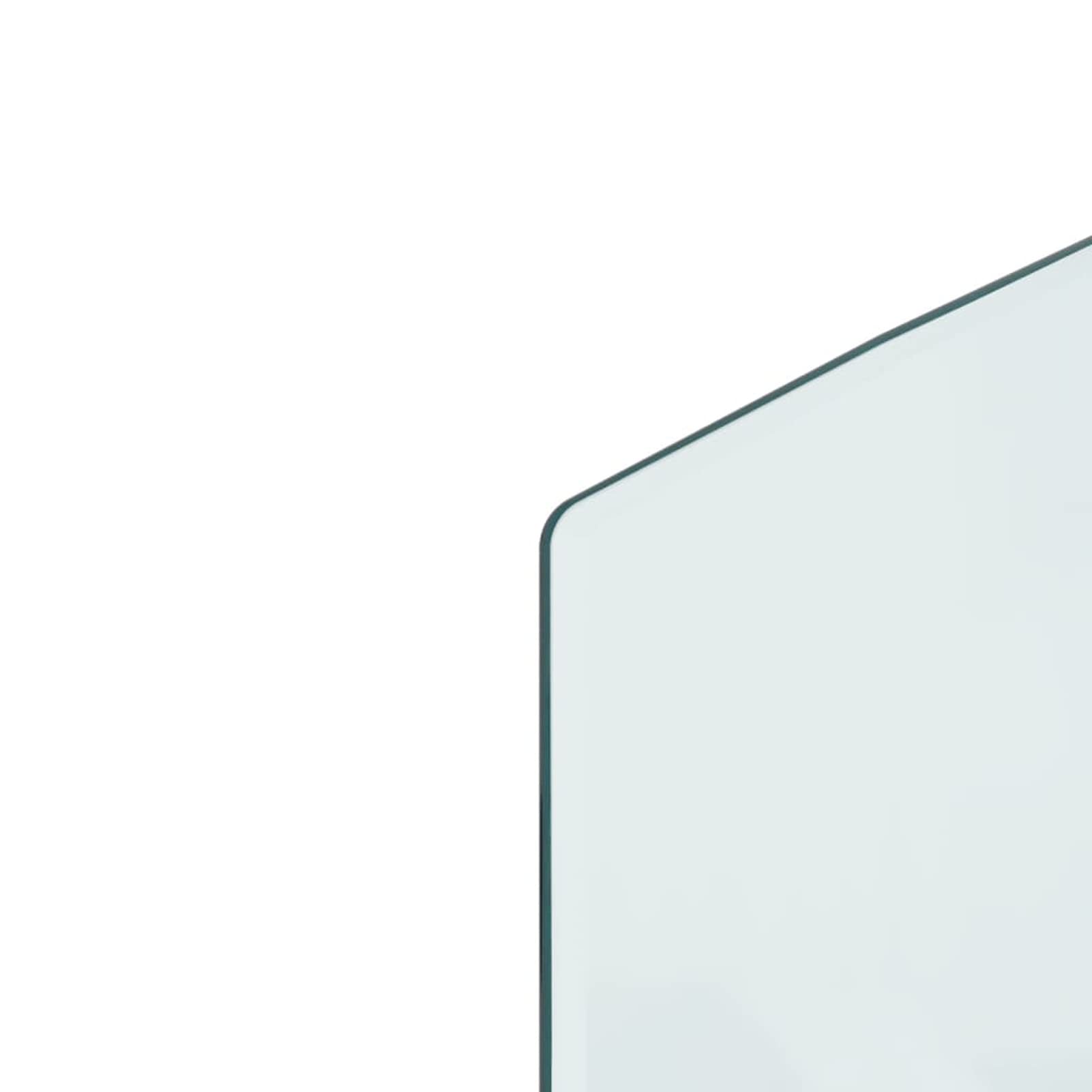 Homgoday Piastra in vetro per camino, 120 x 50 cm, protezione per pavimenti in parquet e laminato, base per stufa resistente alle alte temperature, accessori per la copertura del pavimento in vetro