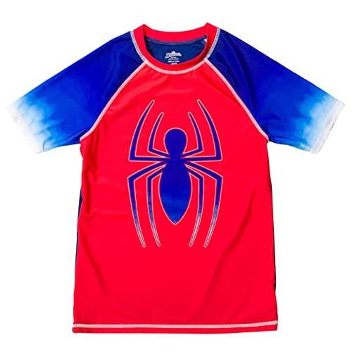 Marvel Spider-Man Toddler Boys Rash Guard and Swim Trunks Outfit Set Red 2T3