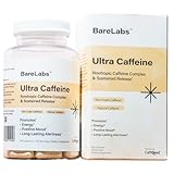 BareLabs Ultra Caffeine Pills 200mg Extended Release Caffeine - Nootropic Focus & Energy Supplement -120 Capsules - Slow, Non-Crash & Natural - Sustained Alertness and Relaxation