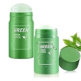 2 Stück Green Tea Mask Stick -Grüner Tee Mask Für Deep Cleansing, Grüntee Purifying Clay, blackhead remover, Hautpflege, Ölkontrolle,Moisturizing,for All Skin Types