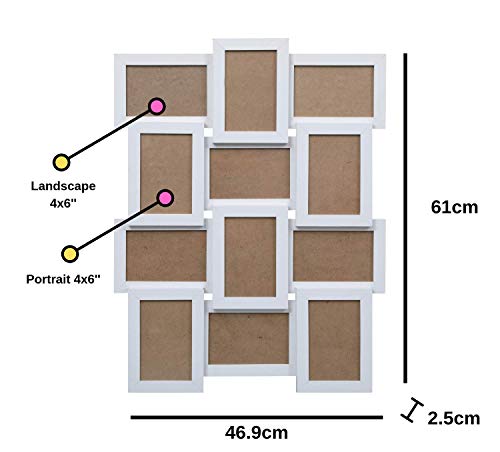 ARPAN, Cornice Multipla in Legno per 12 Foto da