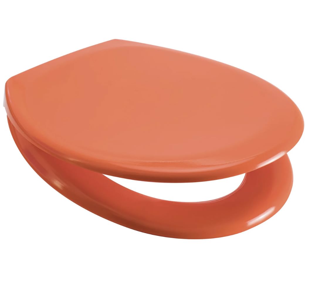 Euroshowers Orange Rainbow Soft Close Toilet Seat (Orange)