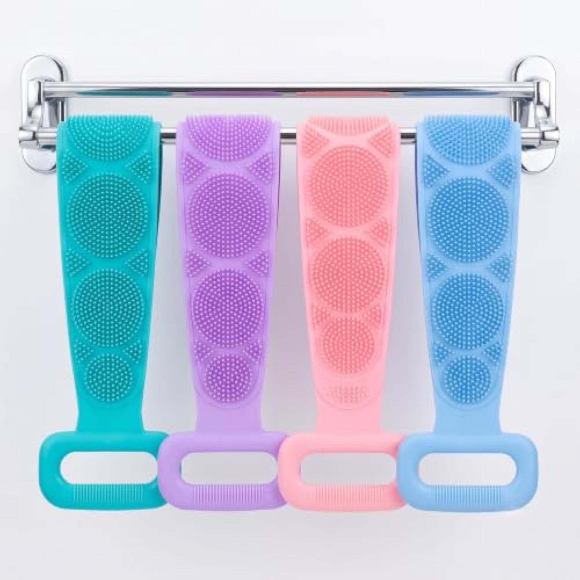 Silicone Body Back Scrubber, 24 Inch Dual Side Bath Brush