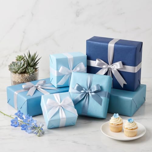 Image of BEISHIDA 90 Sheets Dusty Blue Series Tissue Paper Bulk for Gift Wrapping