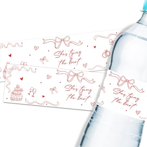 She's Tying The Knot Water Bottle Labels