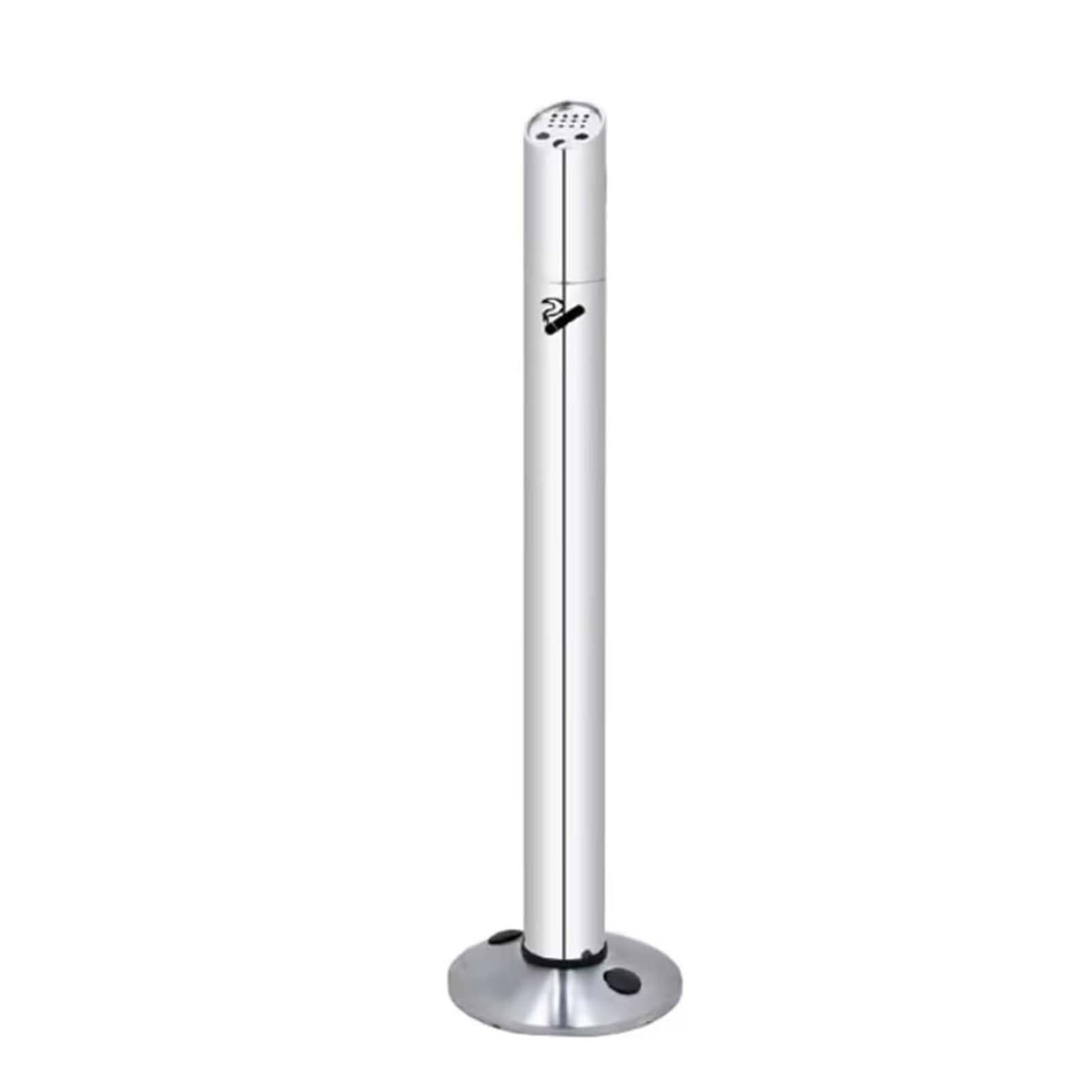 Large & Tall Stainless Steel Ashtrays, Outdoor Cigarette Soot Column Rustproof Ashtray, For Cigarette Butt Receptacle Disposal, Commercial Metal Smokers Cigar Ash Tray Con(Silver)
