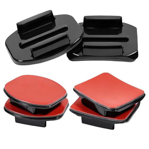 Stalora 6 PCS Support Fixation pour Caméra Sportive Compatible avec GoPro Hero 12 11 10 9 8 7 6 5 3 et Autres Caméras d'action - Accessoire Casque Moto, Ski, Vélo,...