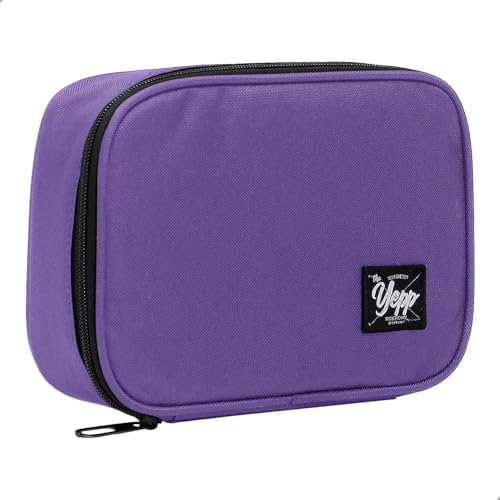 Estojo Box Escolar Grande Porta Lapis Nylon 100 Pens 22x16x6cm Laterais Estruturadas Forrado Yepp EST12041 (Lilas)