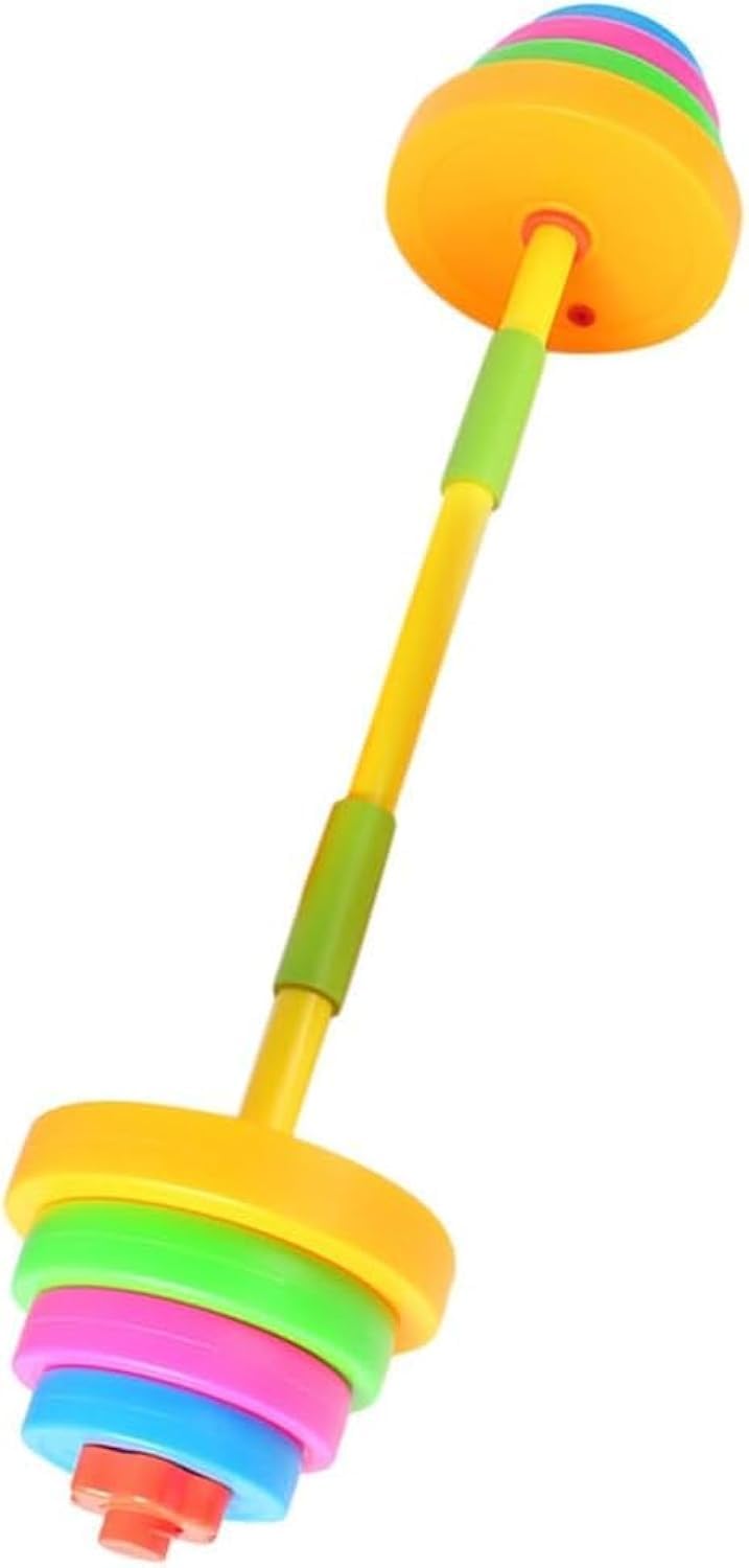 MSJ Fitness Dumbbell for Kids: Colorful Adjustable Workout Toy for Toddlers | Adjustable Workout Toy for Toddler| Colorful Plastic Barbell Sports Hand Toys
