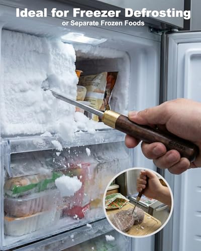 Stainless Steel Ice Pick with Safety Cover - Heavy Duty Ice Crusher & Breaker Tool for Cocktails, Whisky, Gin & Barware - Wooden Handle Kitchen Gadget (9 Inch) (Pack of 1) - Image 6