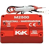 K&K M2500 - Das BEKANNTE Marderabwehrgerät: Marderabwehr Ultraschall 180°-Abwehrradius Dank seitlichen Auslässen