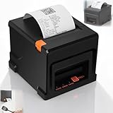 【Impression Efficace】 : Notre imprimante de reçus imprime à grande vitesse et dispose d'un massicot automatique qui élimine toute nécessité d'intervention manuelle, vous libérant ainsi totalement les mains. Vous n'avez donc plus à vous soucier de problèmes tels que des découpes irrégulières ou du papier déchiré. Grâce à sa tête d'impression haute résolution, l'appareil offre des performances stables, des impressions nettes, un fonctionnement fiable et un faible niveau sonore.