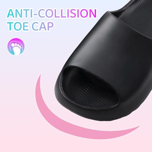 Image of Cloud Slides for Kids,Boys Girls Shower Slippers Bathroom Pool Sandals,Toddler Home House Open Toe Comfy Thick Sole Slippers,Summer Non-Slip Beach Shoes