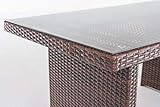 CLP Polyrattan-Gartentisch “FISOLO” Tischplatte aus Glas - 7