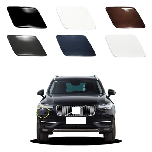 Goholy Car Front Bumper Headlight Washer Cover Compatible with Volvo XC90 2016-2022 Headlight Washer Nozzles Cover 39825447 39825430 Water Spray Cover Unpainted Right Passenger Side