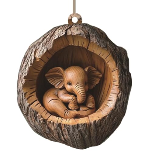 Adorno De Animales Para Árbol De Navidad,Adorno De Animales Para Árbol De Navidad | Adornos Acrílicos 2D Con Patrón De Animales Navideños - Adornos Navideños De Animales Para Decoraciones De Árboles D