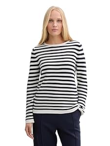 Tom Tailor Damen Strickpullover aus Bio-Baumwolle