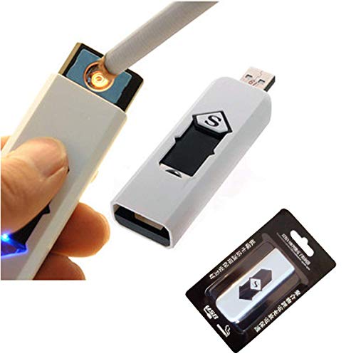 Image of Metal Electronic Cigarette Lighter, USB Rechargeable Portable Lighter for Car /Party /Pocket Lighter