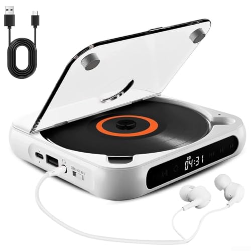 Reproductor de CD para coche con sistema antideslizante y batería portátil