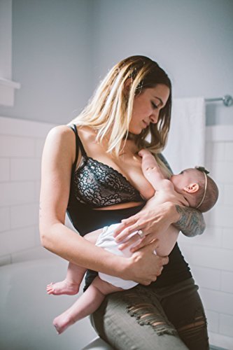 The Naked Nursing Tank The Open Busted Breastfeeding/Nursing Tank Top, Layering Cami & Maternity Undershirt - Bamboo/Cotton – Lily White – M #TOP4