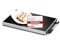 ROMMELSBACHER Warmhalteplatte WPR 307/E - Gastro, Edelstahl, Sicherheits-Floatglas, stufenlos regelbar 40-105 °C, Fläche 53 x 32,5 cm, für Behälter 1/1 GN Format, Ein-/Ausschalter, Made in Germany