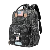 QWREOIA Expandable Diaper Bag Backpack for Dads, Moms, Men(Multicolor)