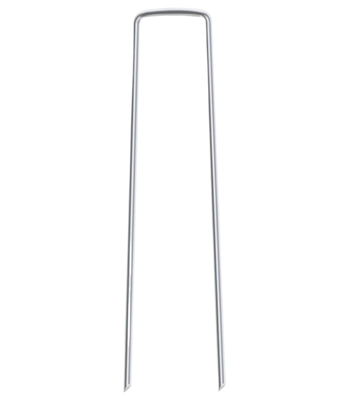 Picchetti Per Telo Pacciamatura Pali da giardino da 15 cm Graffette e guarnizioni Perni a forma di U Prato paesaggistico for barriere contro le erbacce e teloni Forniture da giardinaggio(100pcs)