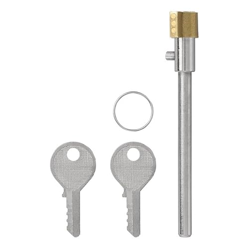 Steckschloss für AL-KO AKS1300 – Diebstahlsicherung für Anhänger • Robustes Messing-Schloss Ø11,5 x 97,5 mm • inkl. 2 Schlüssel • Kupplungssicherung für AL-KO Anhängerkupplung