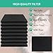 Lubise 8 Pcs 0.5in Charcoal Filters Compatible with Van Ness Cat Litter Box, 4.5 x 6.5Inch Replacement Activated Carbon Premium Odor Filters for Pureness F6 Zeloite Air Filter, Black